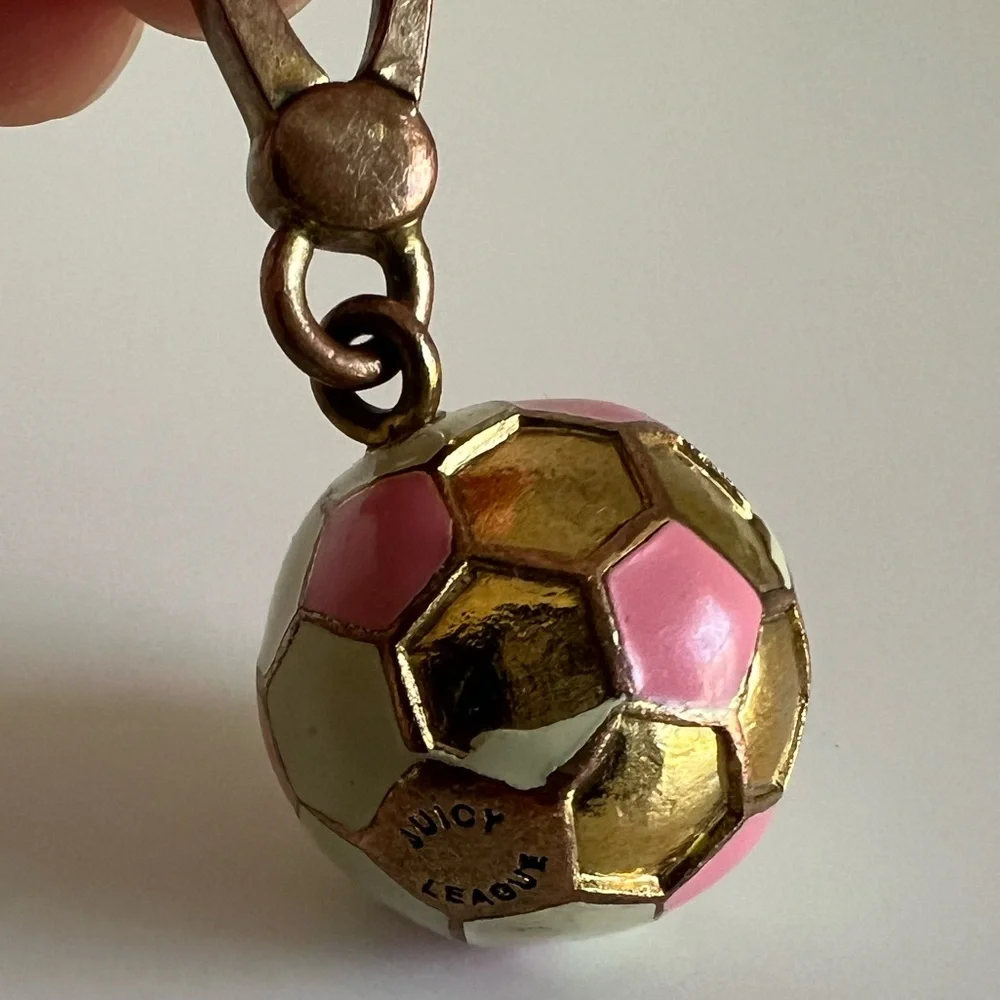 Juicy Couture Pink & Gold Soccer Charm - Picture 8 of 12